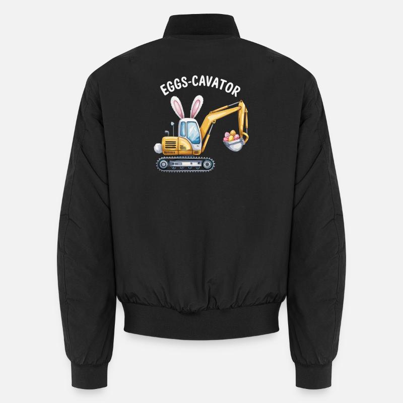 Eggs-cavator Oster-Bagger mit Hasenohren - Unisex Bomberjacke - Schwarz