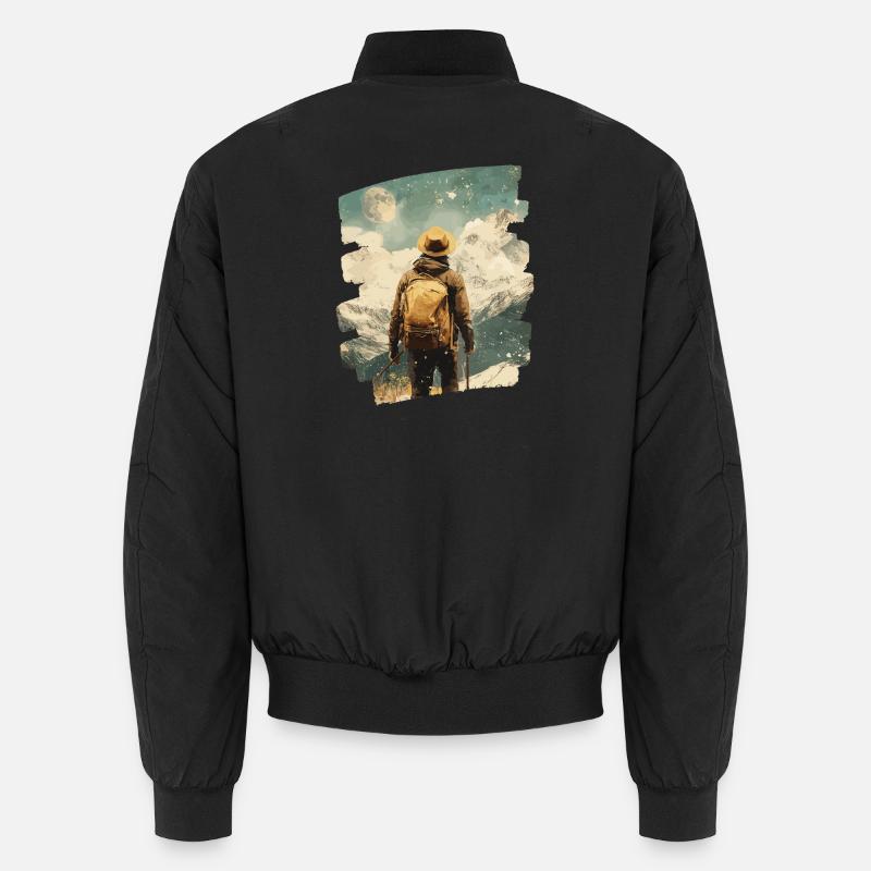 Berge - Unisex Bomberjacke - Schwarz