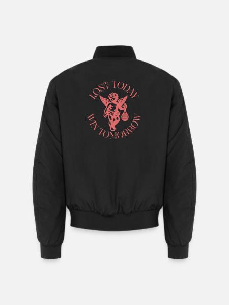 Tennis Motivation Vintage Angel Shirt - Unisex Bomberjacke - Schwarz