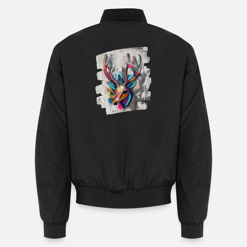 Deer with antlers Unisex Bomber Jacket