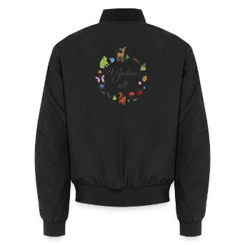 4 Jahre alt Geburtstag - Unisex Bomberjacke - Schwarz - Hinten - AI Model Male 185 light (185cm)