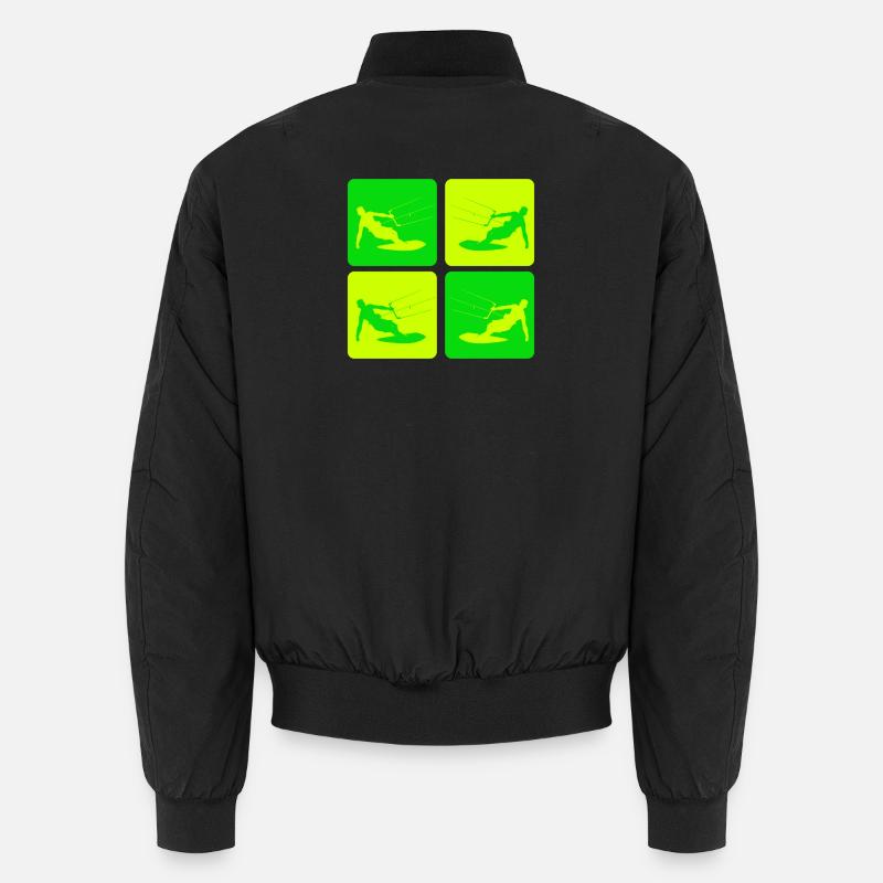 Kitesurfing Pop Art Style Unisex Bomber Jacket