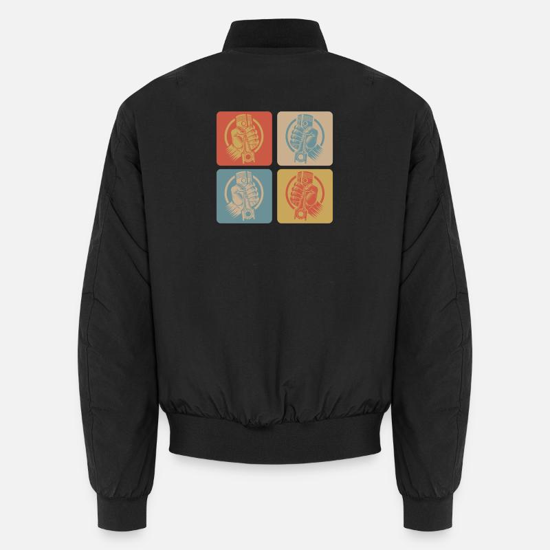 Schrauber Power Retro Style - Unisex Bomberjacke - Schwarz