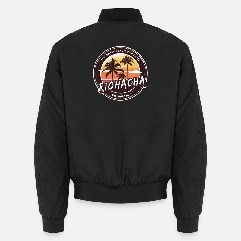 Riohacha Palmen Strand Design Unisex Bomberjacke