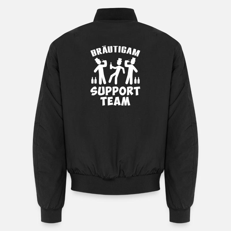 Bräutigam Support Team design - Unisex Bomberjacke - Schwarz