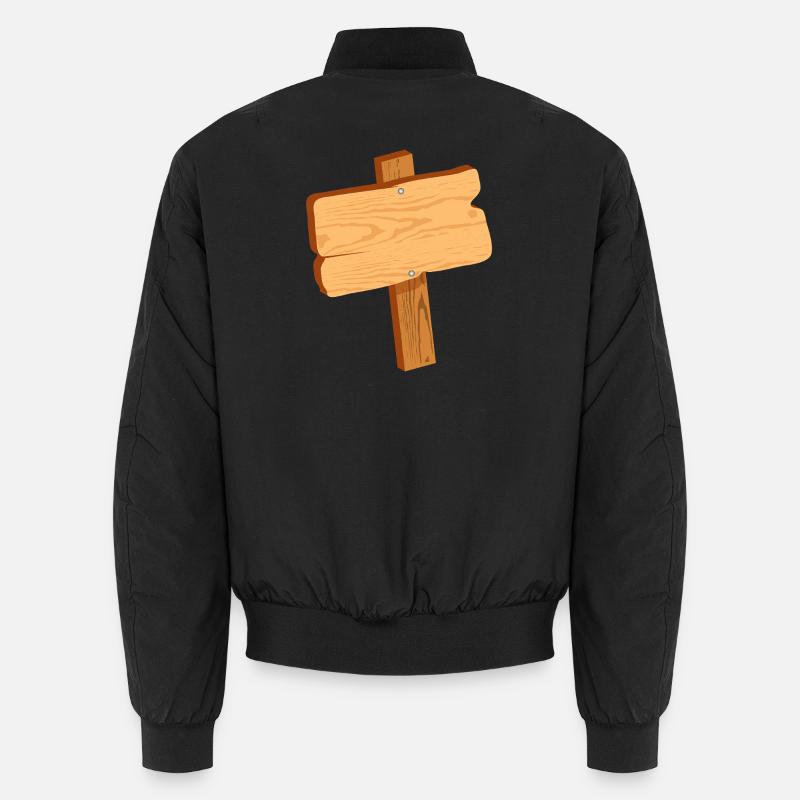 Rustic sign in wood look without text Unisex Bomber Jacket