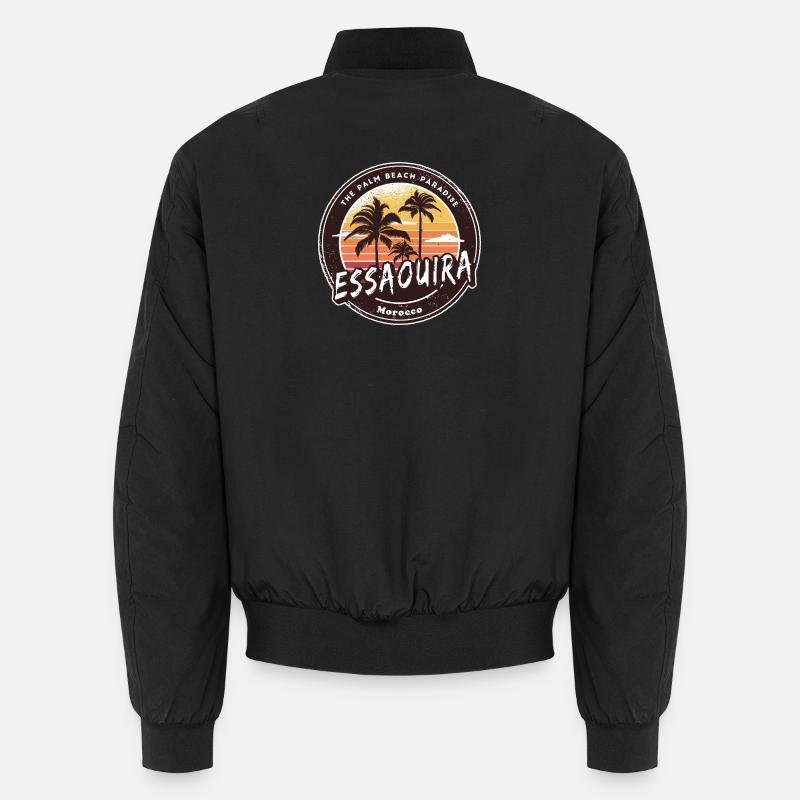 Essaouira Morocco Palm Trees Design Unisex Bomber Jacket