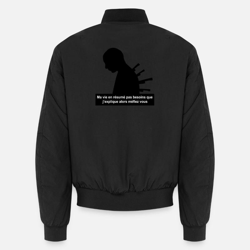 Mein Leben in Kürze - Unisex Bomberjacke - Schwarz