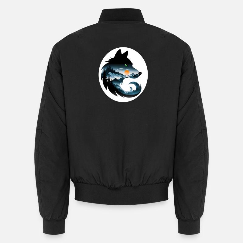 Wolf Landscape Unisex Bomber Jacket
