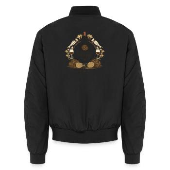 Italienisches Trüffelfest - Unisex Bomberjacke - Schwarz - Hinten - AI Model Male 185 light (185cm)