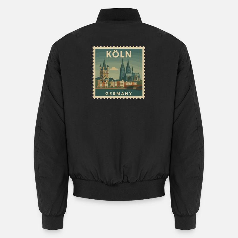 Cologne Souvenir Stamp Unisex Bomber Jacket