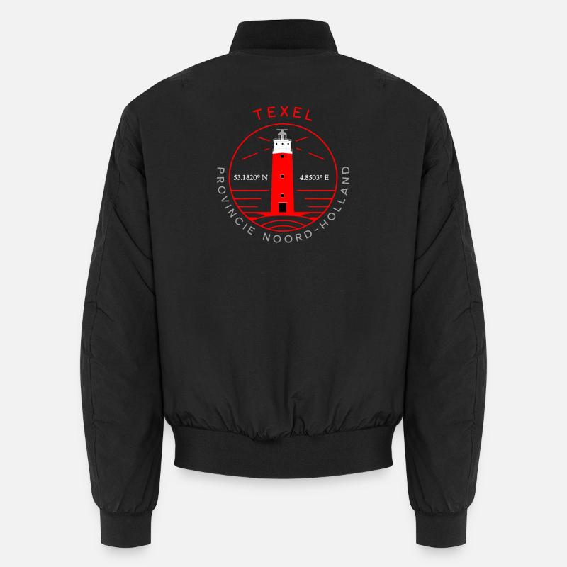 Chemise Texel Lighthouse Coordinates Bomber unisexe