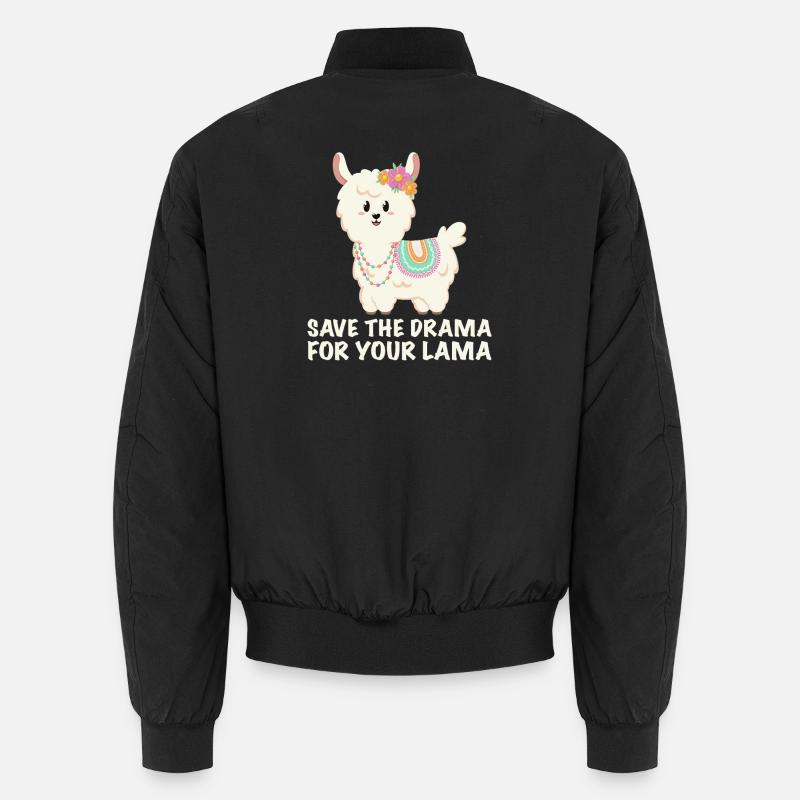 Save the drama for your lama Unisex Bomberjacke