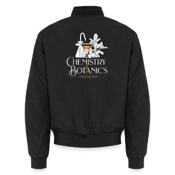 Chemistry and Botanic's Logo - Bomber unisexe - noir - Dos - AI Model Male 185 light (185cm)