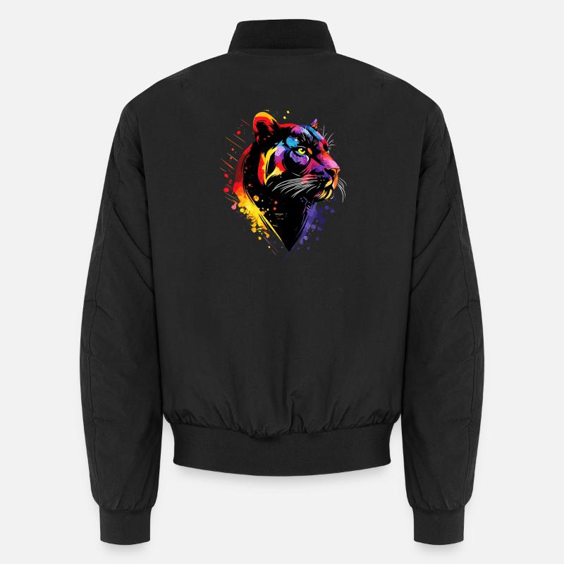 Panther Leopard Big Cat Cute Big Cat Panter Unisex Bomber Jacket