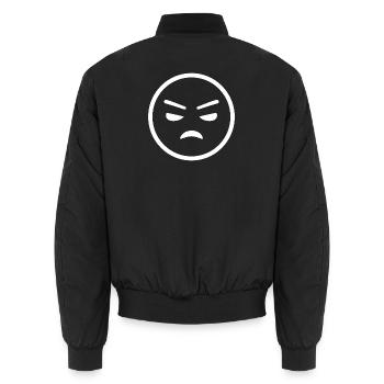 luftablassen - Unisex Bomberjacke - Schwarz - Hinten - AI Model Male 185 light (185cm)
