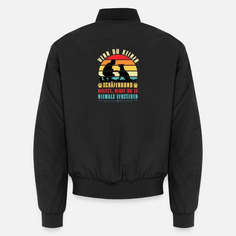 Schäferhund Herrchen Hundehalter Hundebesitzer - Unisex Bomberjacke - Schwarz