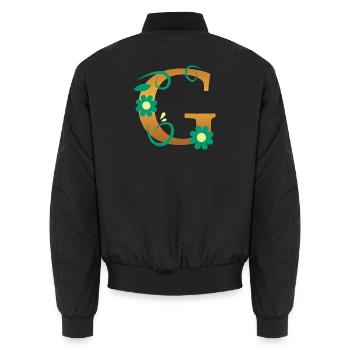 G - Unisex Bomberjacke - Schwarz - Hinten - AI Model Male 185 light (185cm)