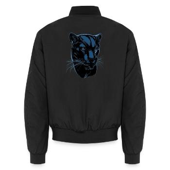 Panther Leopard Raubkatze Süße Großkatze Panter - Unisex Bomberjacke - Schwarz - Hinten - AI Model Male 185 light (185cm)