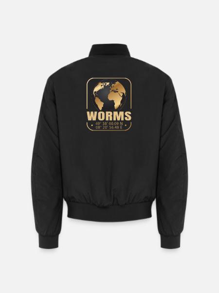 Worms - Unisex Bomberjacke - Schwarz