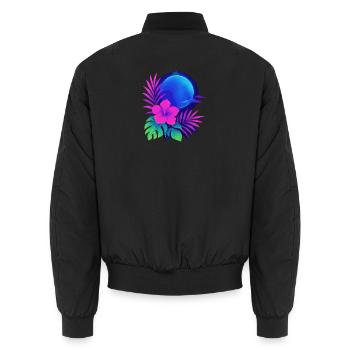 Néon Tropic Lune - Bomber unisexe - noir - Dos - AI Model Male 185 light (185cm)