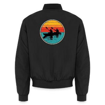 Sunset Kayak Duo Circle - Bomber unisexe - noir - Dos - AI Model Male 185 light (185cm)