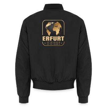 Erfurt - Unisex Bomberjacke - Schwarz - Hinten - AI Model Male 185 light (185cm)