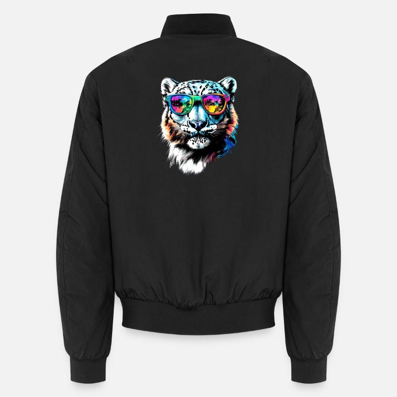 Snow Leopard Panther Big Cat Big Cat Leopard Unisex Bomber Jacket