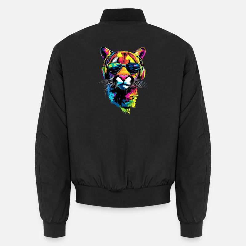 Panther Leopard Big Cat Cute Big Cat Cats Unisex Bomber Jacket