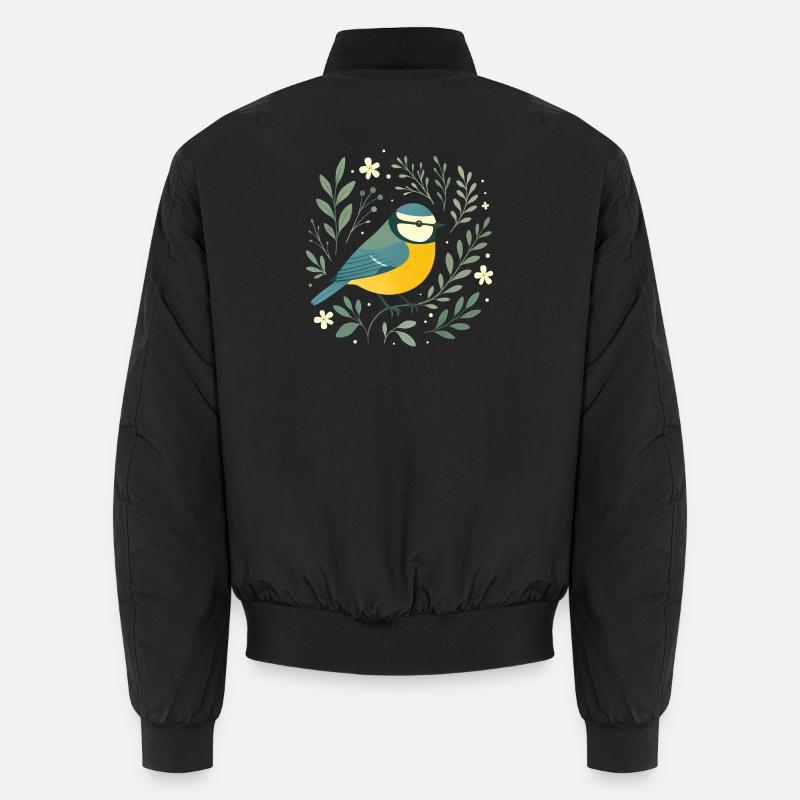 Bleu et fleurs Bomber unisexe