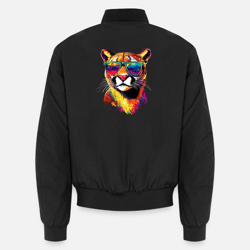 Panther Leopard Big Cat Cute Big Cat Cats Unisex Bomber Jacket