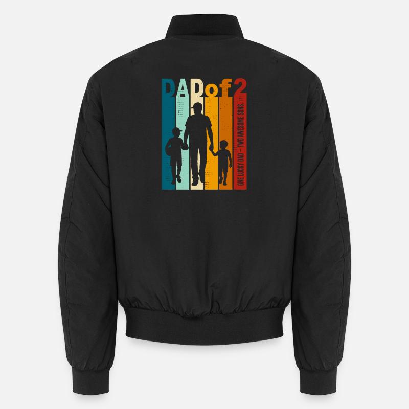 Dad & Sons Gift Vintage Design for Father's Day Unisex Bomber Jacket