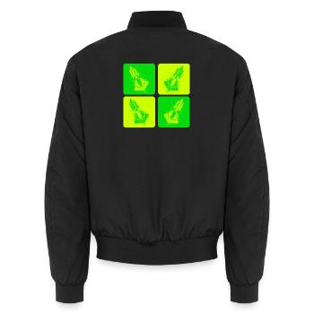Space Space Design - Unisex Bomber Jacket - black - Back - AI Model Male 185 light (185cm)