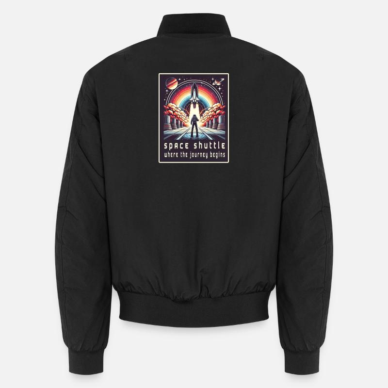 Space Shuttle - The Journey Begins - Unisex Bomber Jacket - black