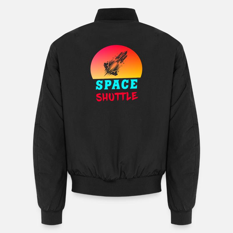 Space Shuttle Sunset Design Unisex Bomber Jacket
