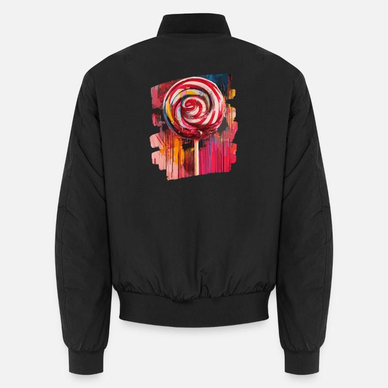 Lollipop lollipop candy candy - Unisex Bomber Jacket - black