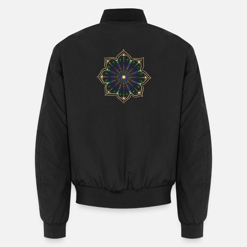 Punkte Mandala Illusion Unisex Bomberjacke