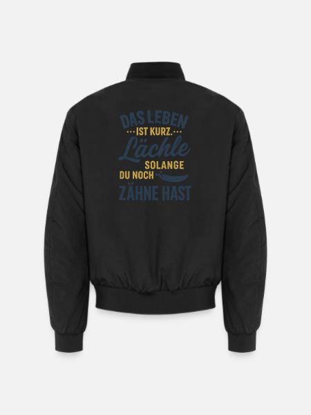 Souris tant que tu as encore des dents - Bomber unisexe - noir