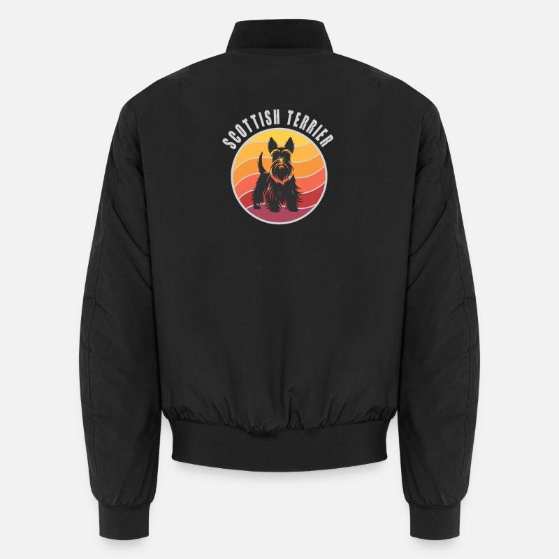 Vintage Scottish Terrier Sunset Unisex Bomberjacke