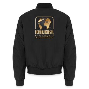 Neuharlingersiel - Unisex Bomberjacke - Schwarz - Hinten - AI Model Male 185 light (185cm)