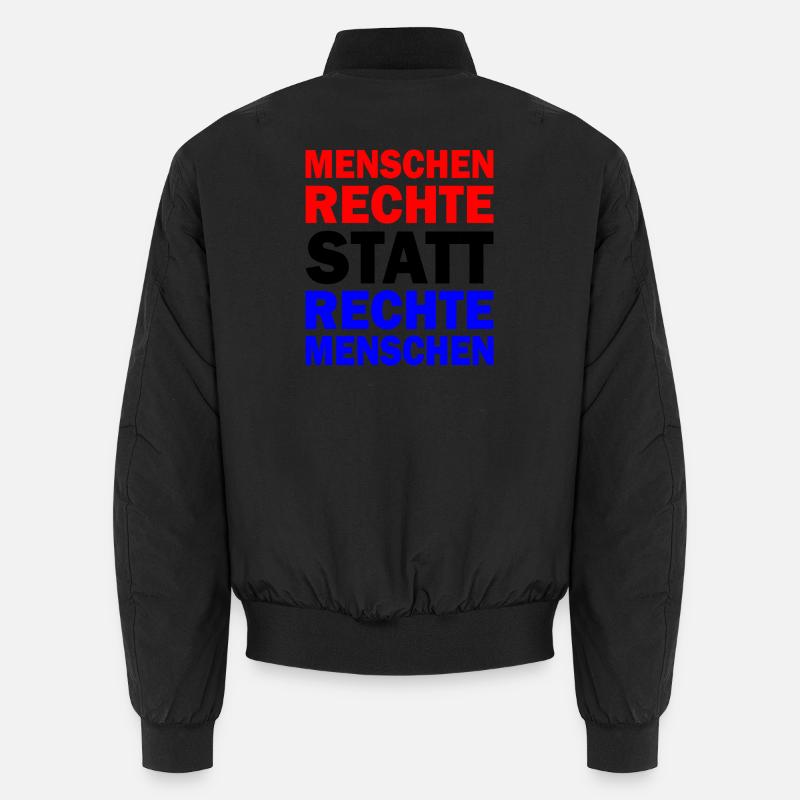 menschenrechte statt rechte menschen Unisex Bomberjacke
