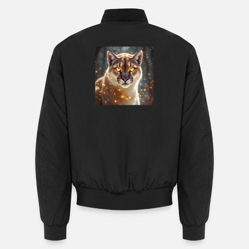 Krafttier Cougar - Unisex Bomberjacke - Schwarz