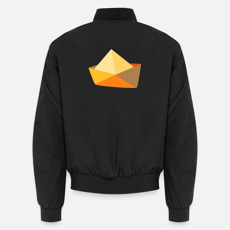 bateau jaune papier navire maritime mer Bomber unisexe