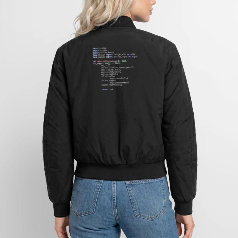 Python Make Coffee Function Unisex Bomber Jacket