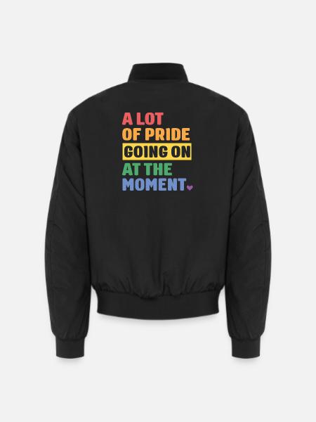 LGBTQ Pride Month - Viel Pride - Unisex Bomberjacke - Schwarz