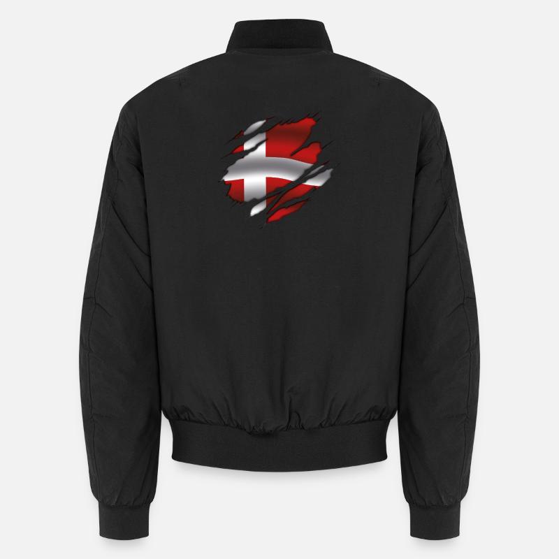Drapeau du Danemark - Danemark - Drapeau déchiré Bomber unisexe