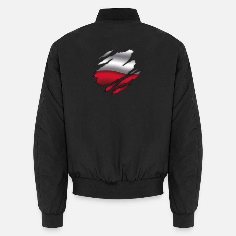 Drapeau de la Pologne - Pologne - Drapeau déchiré Bomber unisexe