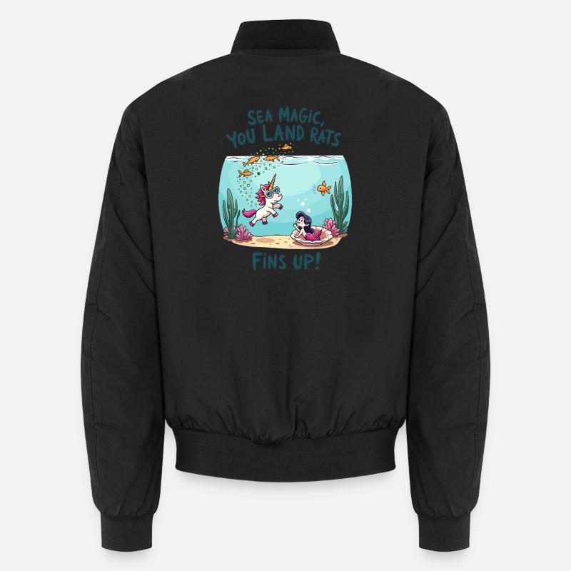 Sea Magic with Unicorn Unisex Bomber Jacket