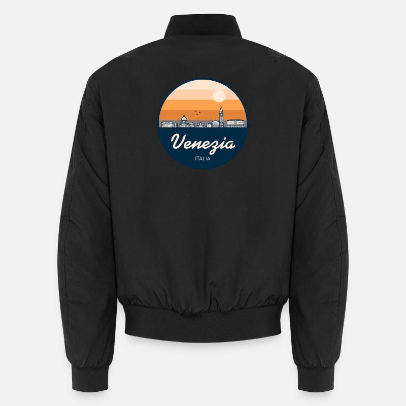Silhouette de la ligne d’horizon de Venise Bomber unisexe