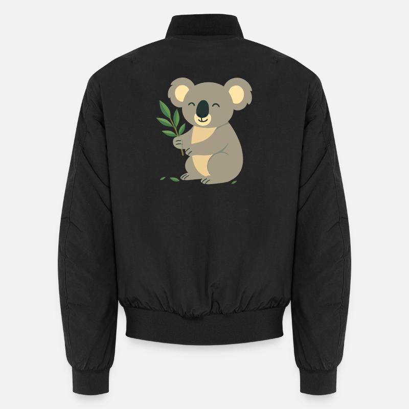 Koala souriant à l’eucalyptus Bomber unisexe